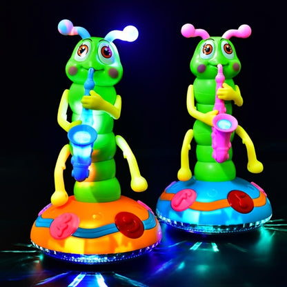 Caterpillar Saxophone Toy for Kids with LED Lights & Music - Electric Musical Instrument for Toddlers