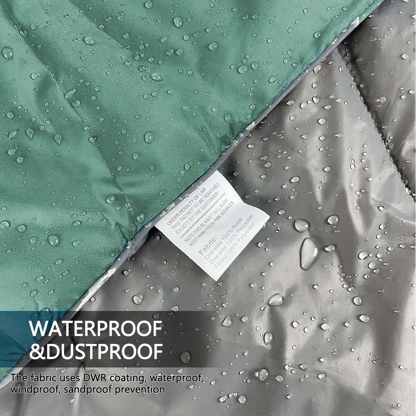 Camping Blanket Puffy Outdoor Down Alternative Windproof Warm 55x79 Inch Lightweight Printed Quilt for Beach Picnic Hammock Travel Cold