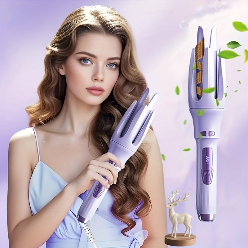 Hair Curler - One Button Electric Rotary Curling Iron with LED Display, 9-Speed Intelligent Temperature Control