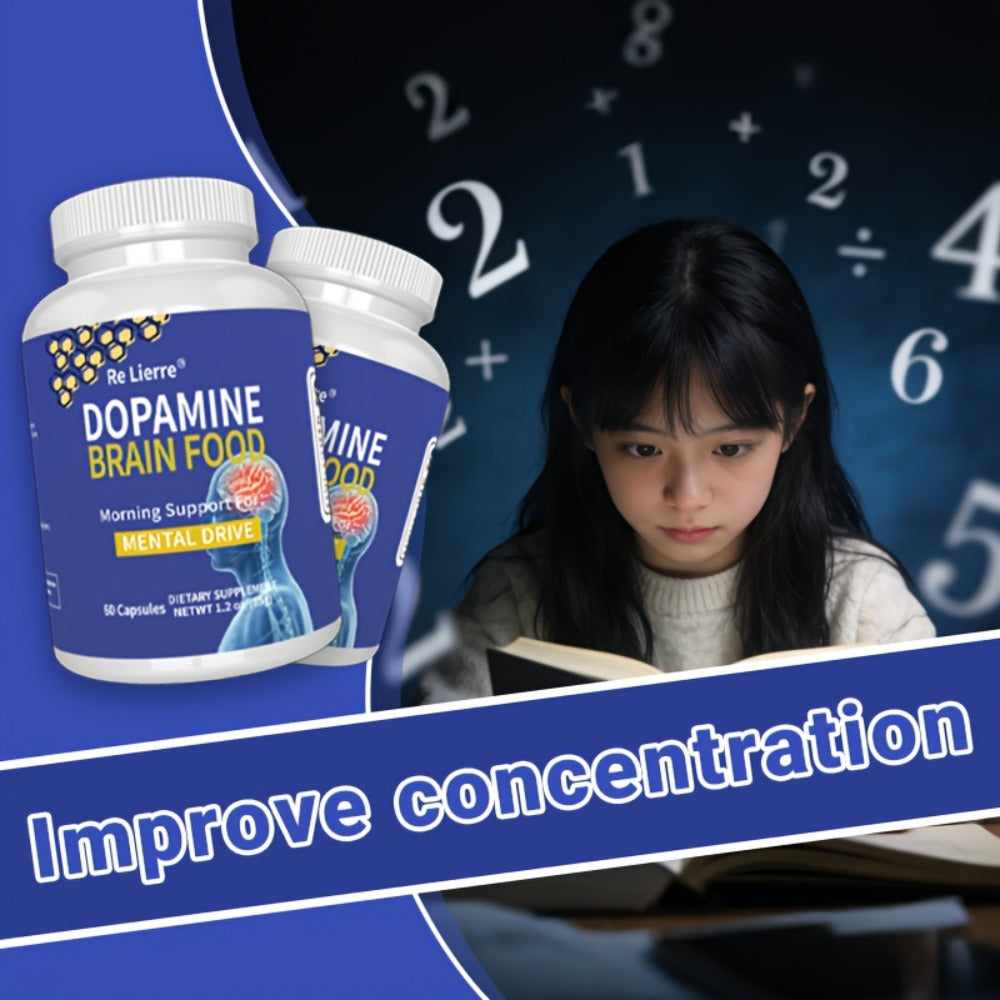 Magnesium Glycinate Brain & Sleep Capsules, Dopamine Support Nootropic Formula, Focus Mental Clarity Mood & Restorative Sleep