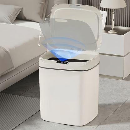 Motion Sensor Trash Can Silent Slow-Close Lid, Touchless Infrared Auto Open, Touchpad Control, Battery Operated
