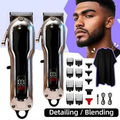 Electric Hair Clipper Set with Limit Comb – Barber-Grade Professional Trimmer, Long-Lasting Rechargeable Battery, Home & Travel Haircut Kit