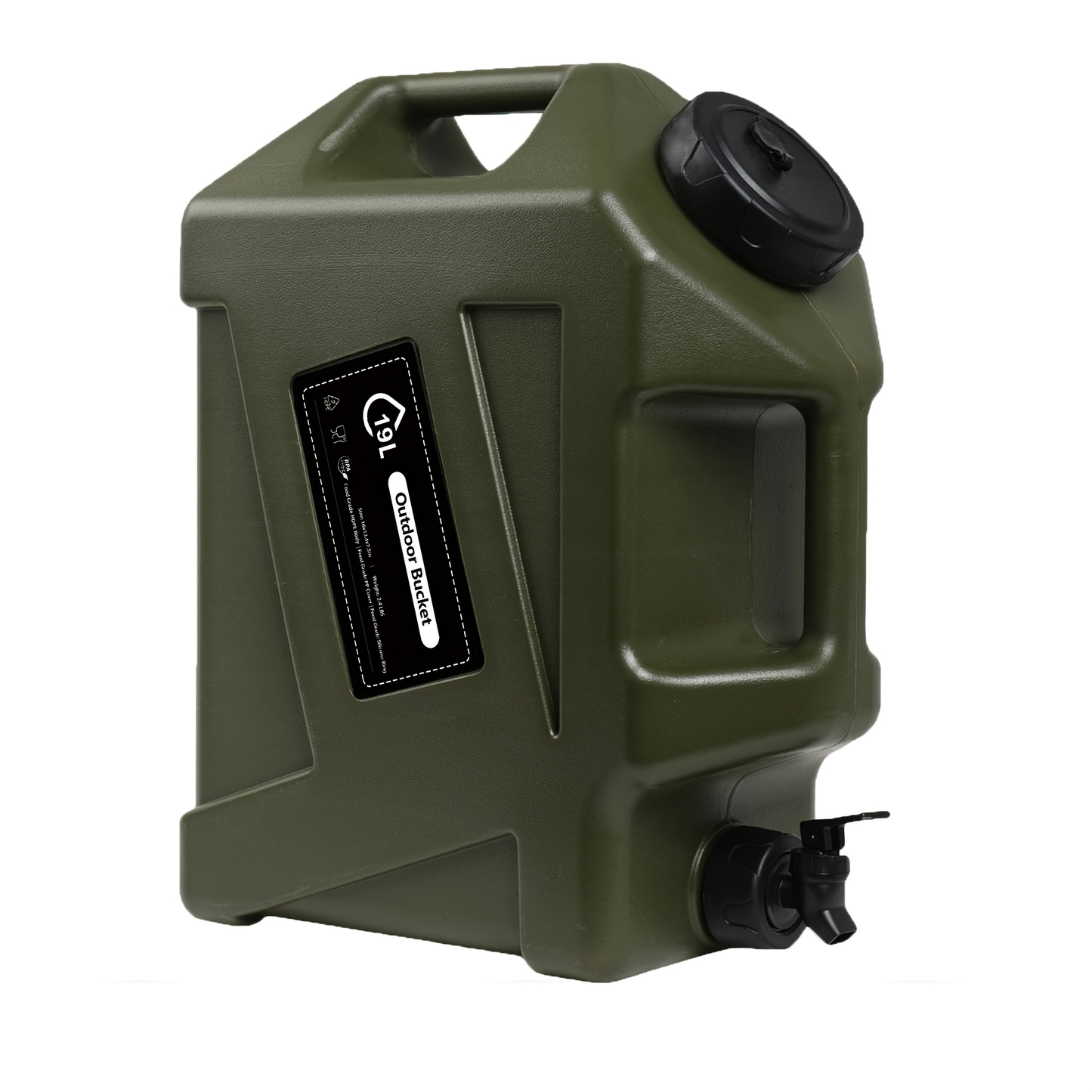 Water Storage Container with Spigot 2 Handles BPA Free PVC Collapsible Water Jug for Camping Outdoor RV Hiking Emergency Survival Portable