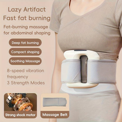 Dual Motor Electric Fascia Ring with Massage Belt – 8 High-Frequency Vibration Modes, Type-C Rechargeable Large Battery, Ergonomic Grip