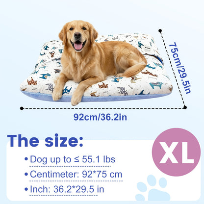 Breathable Washable Dog Bed Mattress – All-Season Pet Mat with Removable Cover & Non-Slip Bottom