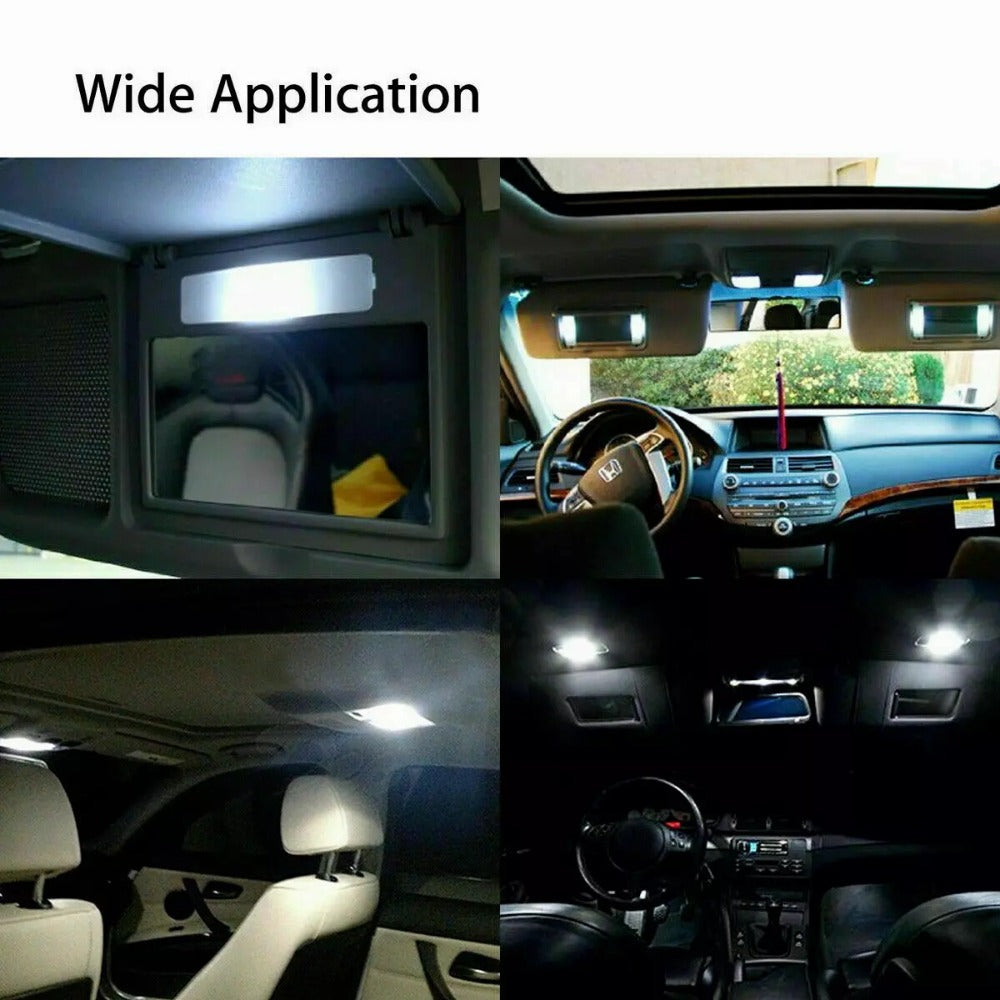 LED Car Interior Light Bulbs 40PCS W5W 168 6000K Cold White – Width Indicator Reading Roof Dome Lamp Replacement Set