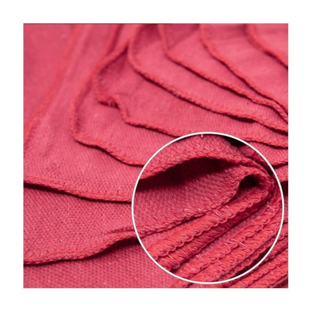 Cotton Shop Rags 12x14 Inch Absorbent Lint-Free Cleaning Towels Multipurpose Shop Towels for Automobile Garage Industry Home Red White Navy
