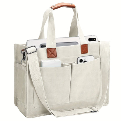 Large Utility Tote Bag for Women with Multiple Pockets, Adjustable Strap and Small or Large Sizes