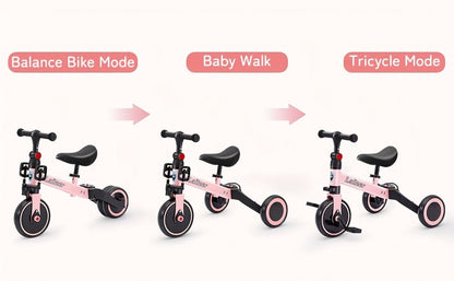 3-in-1 Toddler Balance Bike Convertible Tricycle for Kids Ages 2-5 with the Listed Color, Size or Set Options for Everyday Use