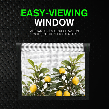 ALPHAGROW Grow Tent Greenhouse Portable 2X2/3X3/4X2/4X4 Ft High Reflective 1680D Mylar Canvas for Garden, Patio and Yard Use