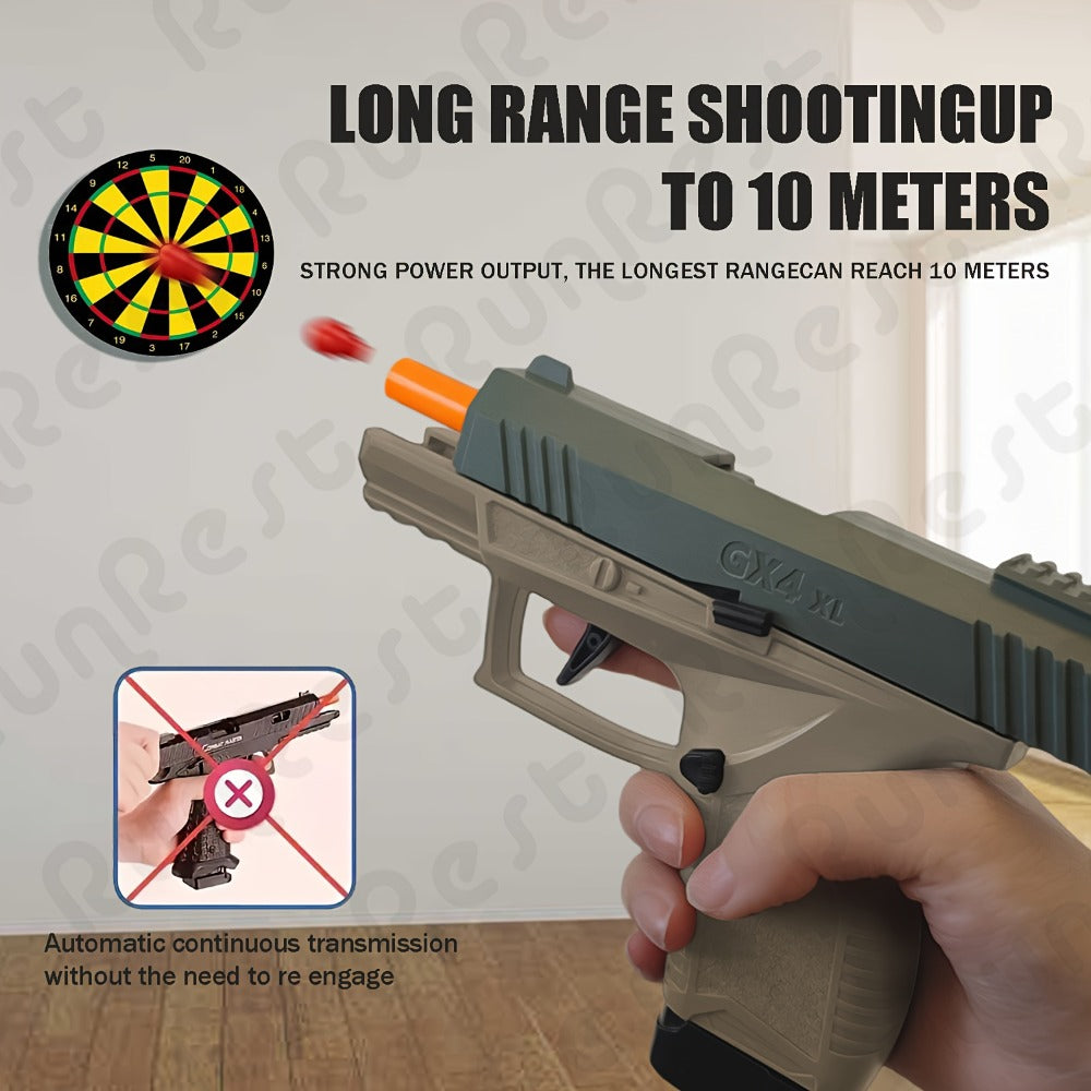 Bullet Toy Gun with Jumping Shell & 2 Magazines with the Listed Color, Size or Set Options for Everyday Use