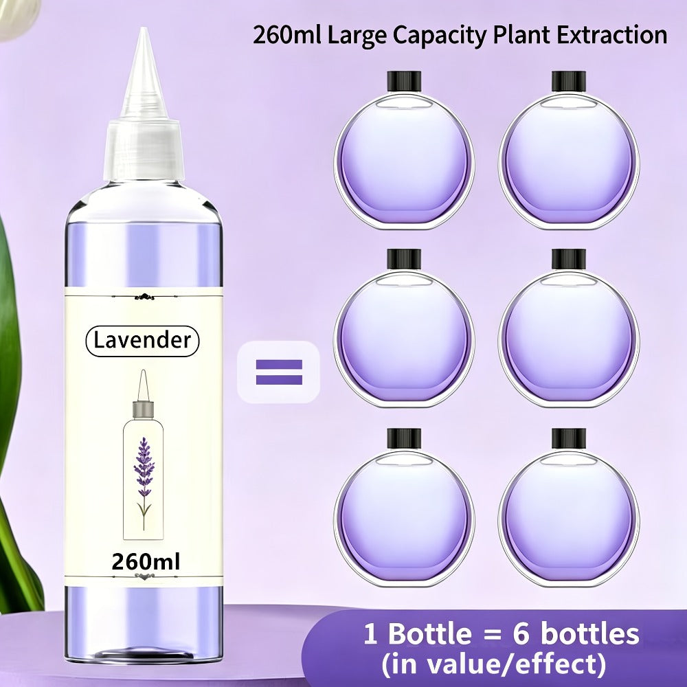 Car Aroma Diffuser Essential Oil Refill – Large Capacity Anti-Spill Refill Liquid, Long-Lasting Fragrance for Car, Home & Office (Lavender
