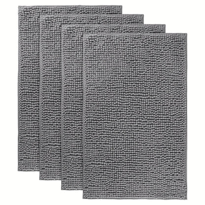 Chenille Bath Rug Extra Thick Bathroom Mat, Multiple Sizes & Colors for Entryways, Bedrooms and Living Spaces