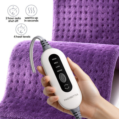 Heating Pad for Back & Neck Pain, Ultra Flannel, Fast Heating, Dry & Moist Heat, Auto Shut-Off