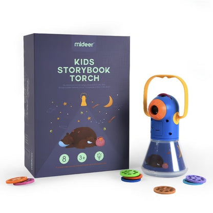 Kids Projector Torch with 12 Story Reels, MiDeer Flashlight Bedtime Storytelling Toy for Toddlers Ages 3+