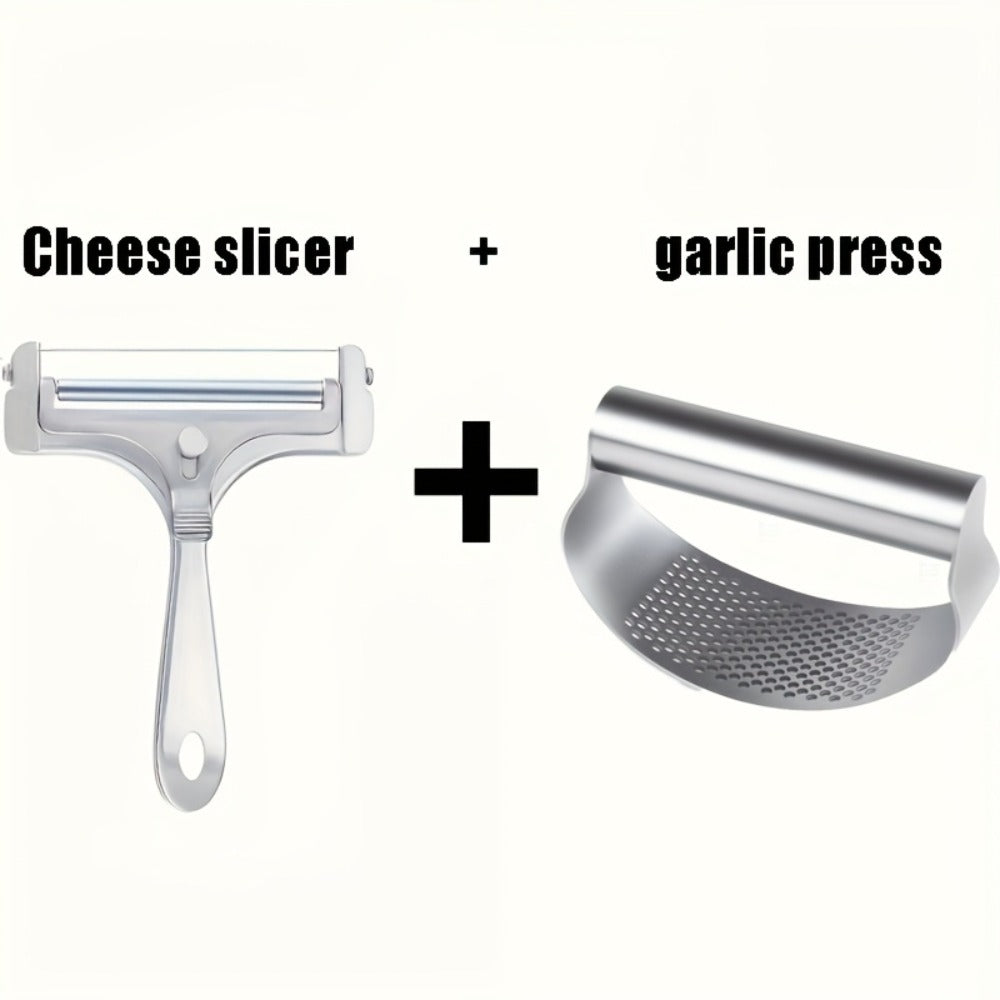 Cheese Slicer Adjustable Thickness 2-Pack, Stainless Steel Wire Cheese Cutter for Hard & Cheese