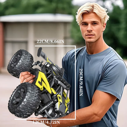 High-Speed RC Buggy 40km/h Alloy Body – 2.4G Remote Control Off-Road Vehicle for Boys Ages 6+, Super Powerful All-Terrain Outdoor Racing