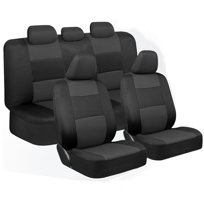 Car Seat Covers 5-Seat Breathable Knit Polyester Set with Front and Rear Pieces in Sixteen Colors