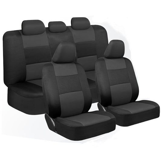 Car Seat Covers 5-Seat Breathable Knit Polyester Set with Front and Rear Pieces in Sixteen Colors