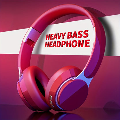 Foldable Wireless Over-Ear Headphones with FM Radio, TF Card Playback, 3.5mm AUX, Microphone and Six Colors