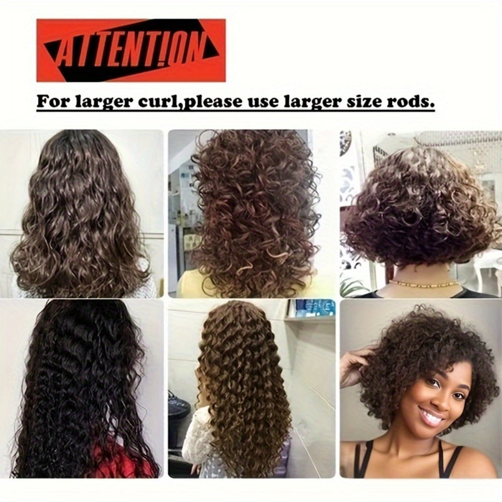 Spiral Perm Rods Set 39-42pcs – Plastic Curling Hair Sticks for Defined Curls Waves Coils Natural Hair Heatless Styling