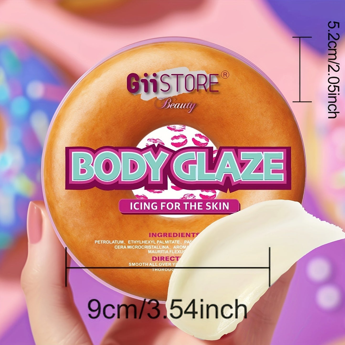 Body Glaze Moisturizer 80oz with Hyaluronic Acid and Glycerin in Four Scent Options for Daily Full Body Care