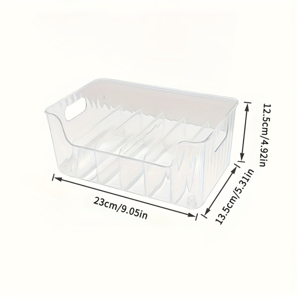 Seasoning Box Kitchen Organizer Transparent Detachable Rack with Adjustable Compartments for Countertop