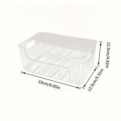 Seasoning Box Kitchen Organizer Transparent Detachable Rack with Adjustable Compartments for Countertop
