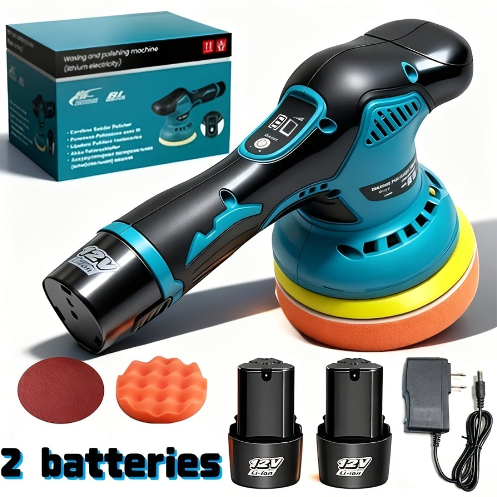 Cordless Car Polisher 5-Inch 8-Speed up to 5000 RPM with Battery for Car Detailing Scratch Removal Paint Correction