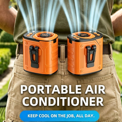 Portable Fan 3600mAh Three-in-One Waist Clip Model with Adjustable Speeds, LED Light and Digital Display