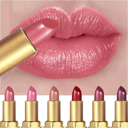 Cream Lipstick Set 6 Colors Long-Lasting Moisturizing – Smooth Creamy Finish Lip Color for All Skin Tones Everyday Party Holiday Makeup Gift