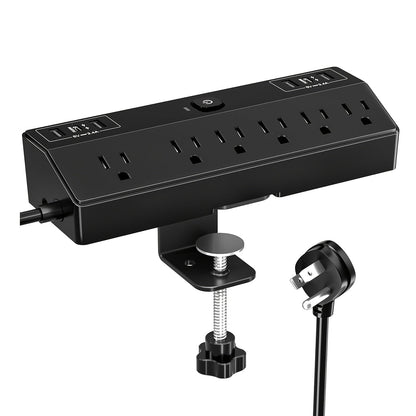 Desk Clamp Power Strip with USB-C PD 20W Fast Charging - 4 AC Outlets 4 USB Ports Surge Protector for an Everyday Personal Care Routine