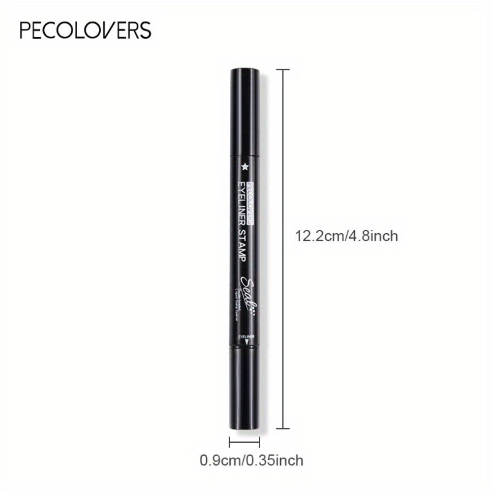Winged Eyeliner Stamp Pen Set Double-Ended 8 Wing Styles Waterproof Quick-Dry Liquid Liner, for Makeup, Travel and Everyday Vanity Use