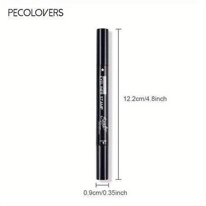 Winged Eyeliner Stamp Pen Set Double-Ended 8 Wing Styles Waterproof Quick-Dry Liquid Liner, for Makeup, Travel and Everyday Vanity Use