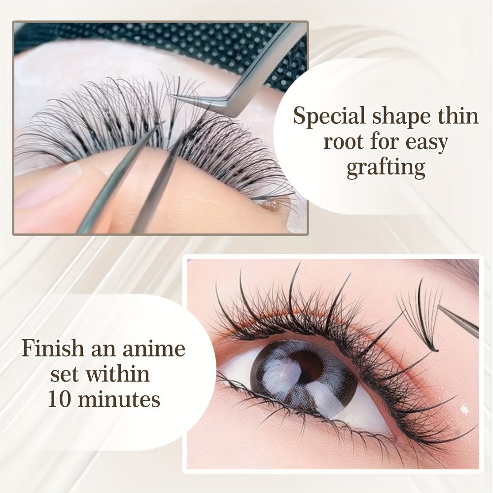 120-Fan Tray Premade Volume Lash Extensions 5D 7D 9D Wispy Faux Mink Eyelash Extensions C D Curl Mix 8-15mm