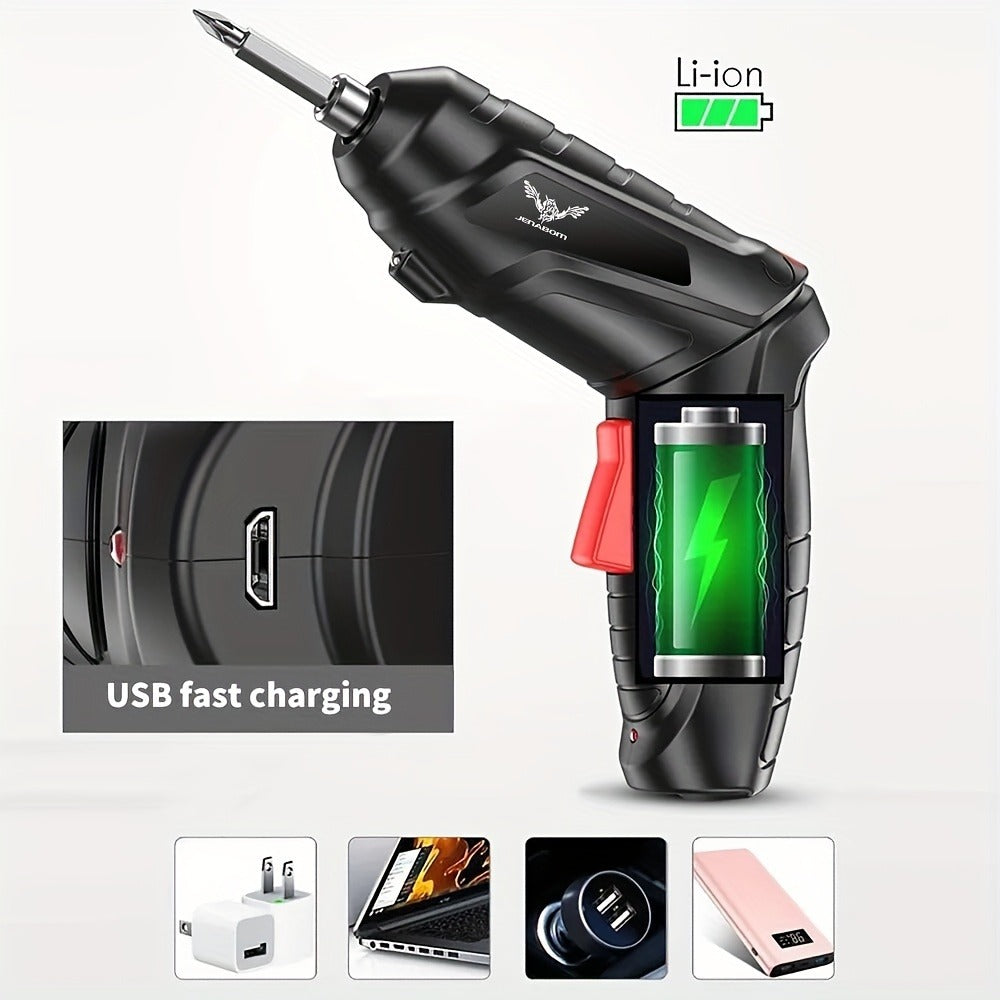 Power Tools 3.6V Mini Electric Drill Screwdriver Kit with 1300mAh Battery and 26 or 47 Piece Options