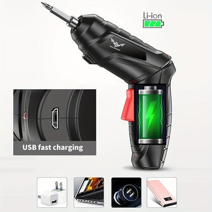 Power Tools 3.6V Mini Electric Drill Screwdriver Kit with 1300mAh Battery and 26 or 47 Piece Options