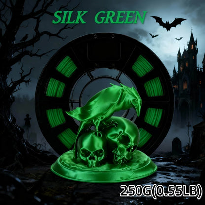 3D Printer Filament PLA 1.75mm 250g Spool with 12 Silk-Look, Transparent and Solid Color Options