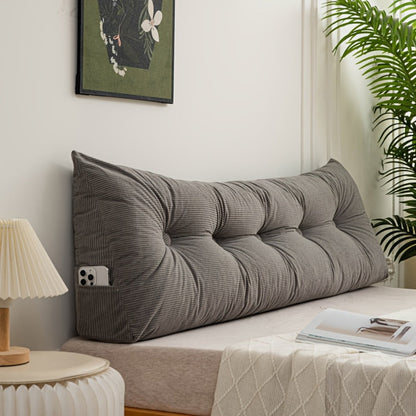 Tufted Triangular Backrest Cushion in Five Colors and Three Lengths from 59.06 to 78.74 Inches