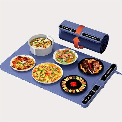 Electric Food Warming Mat with 6 Temperature Levels & Timer for Entryways, Bedrooms and Living Spaces
