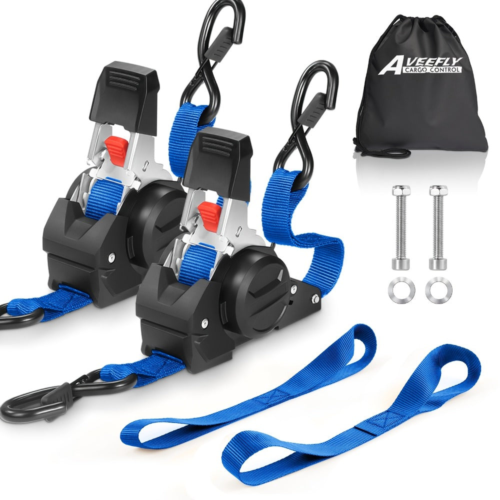 Retractable Ratchet Straps with Extension Strap for Entryways, Bedrooms and Living Spaces, with Listed Configuration