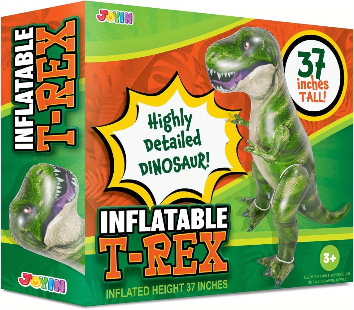 Giant Inflatable T-Rex Dinosaur 37 Inch, Tyrannosaurus Rex Blow Up Toy Safe with the Listed Color, Size or Set Options for Everyday Use