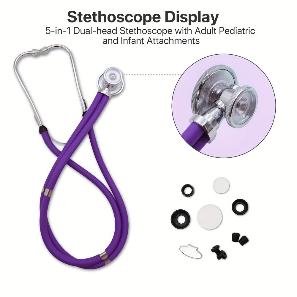 Blood Pressure Monitor Manual Aneroid Set, Upper-Arm Nylon Cuff with Dial Gauge, Stethoscope and Case