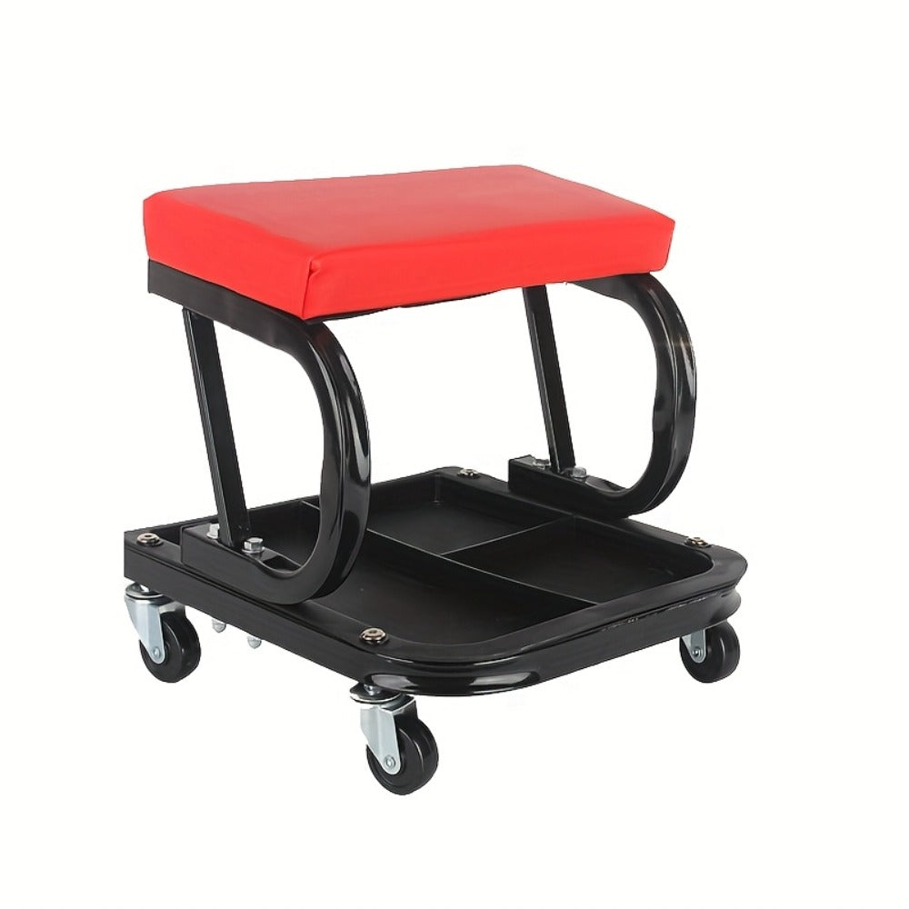 Mechanic Creeper 3-in-1 Z-Shape – 500 lb Capacity Foldable Garage Repair Stool, Lying Sitting Leaning Rolling Creeper with 6 Wheel Rollers