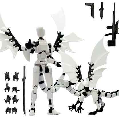 3D Printed Dragon Figurine 2-Piece Set for Garden, Patio and Yard Use, with the Listed Configuration
