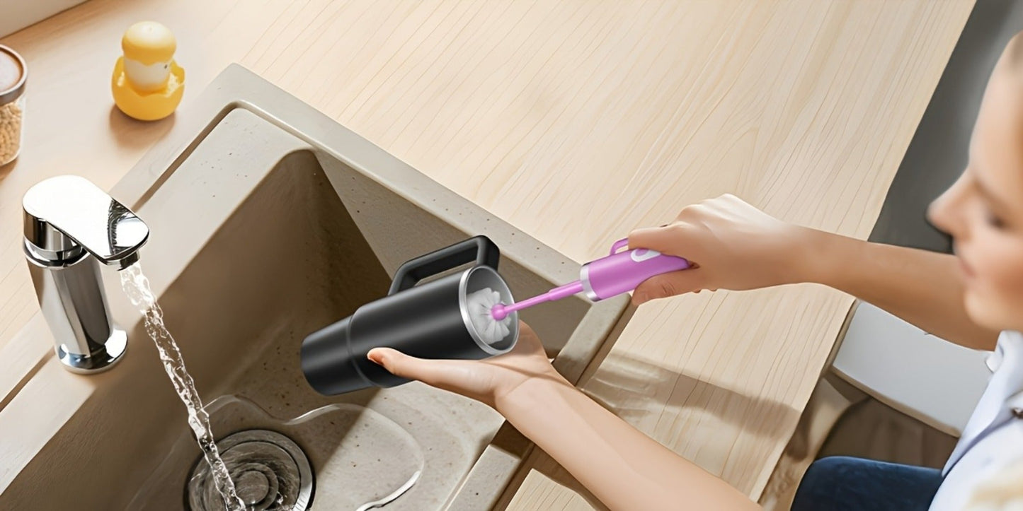 Electric Cup Scrubber Bottle Brush Cleaner, 2-Speed IPX6, Type-C Rechargeable, Deep Cleans 40oz Mugs