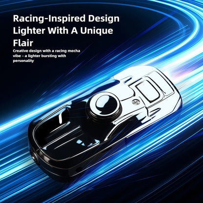 Foldable Race-Car-Style Butane Lighter with Rotating Grip and Black or Gold Checkout Options