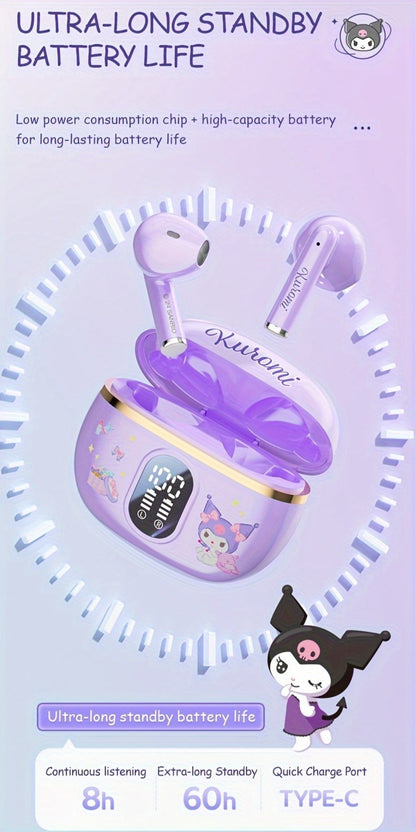 Sanrio Hello Kitty Kuromi Cinnamoroll Bluetooth Earbuds Cute Wireless Earphones 3 Styles Power for an Everyday Personal Care Routine