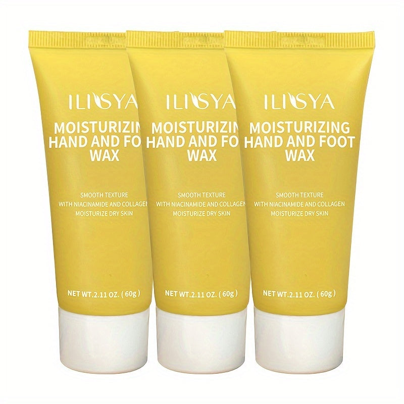 Foot Wax Moisturizing 3 Pack Niacinamide Deep Hydrating Foot Cream Mask Softening Cracked Heel Treatment – Vitamin B3 Dry Foot Skin Repair