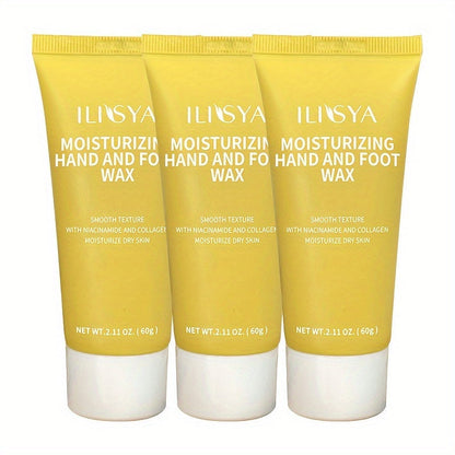 Foot Wax Moisturizing 3 Pack Niacinamide Deep Hydrating Foot Cream Mask Softening Cracked Heel Treatment – Vitamin B3 Dry Foot Skin Repair